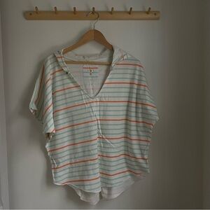 T.La Multicolor Striped Hooded Sweatshirt
